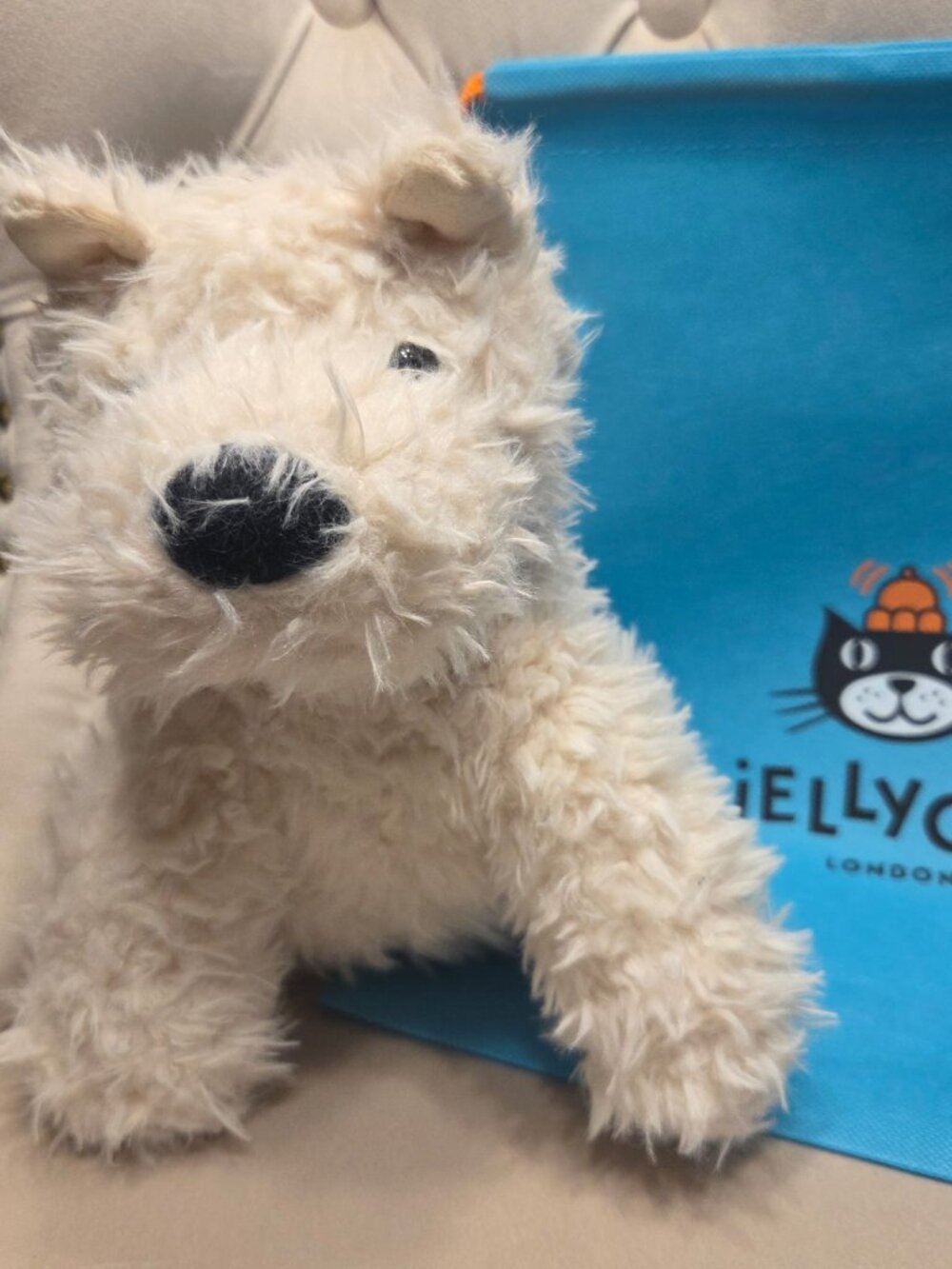 Jellycat Munro Scottie Dog Plush Stuffed Animal Puppy Toy Dust Bag Medium 10 inc